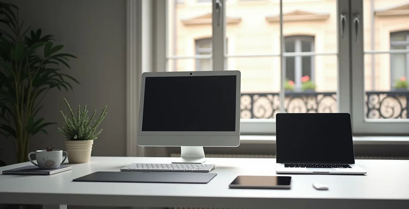 Interface numérique de gestion locative avec tableaux de bord et graphiques